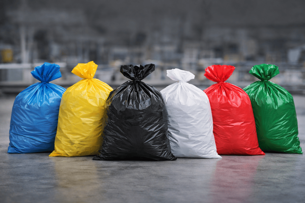 En España existe una normativa sobre los colores de bolsas de residuos.